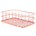 Rose Gold Metal Storage Basket